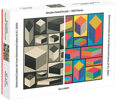 Sol LeWitt MoMa Distorted Cubes 2001 Double-Sided Puzzle 500 Piece Puzzle