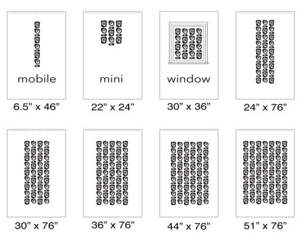 Mobile Art Curtain: Coolsville / Far Out / 46 x 6