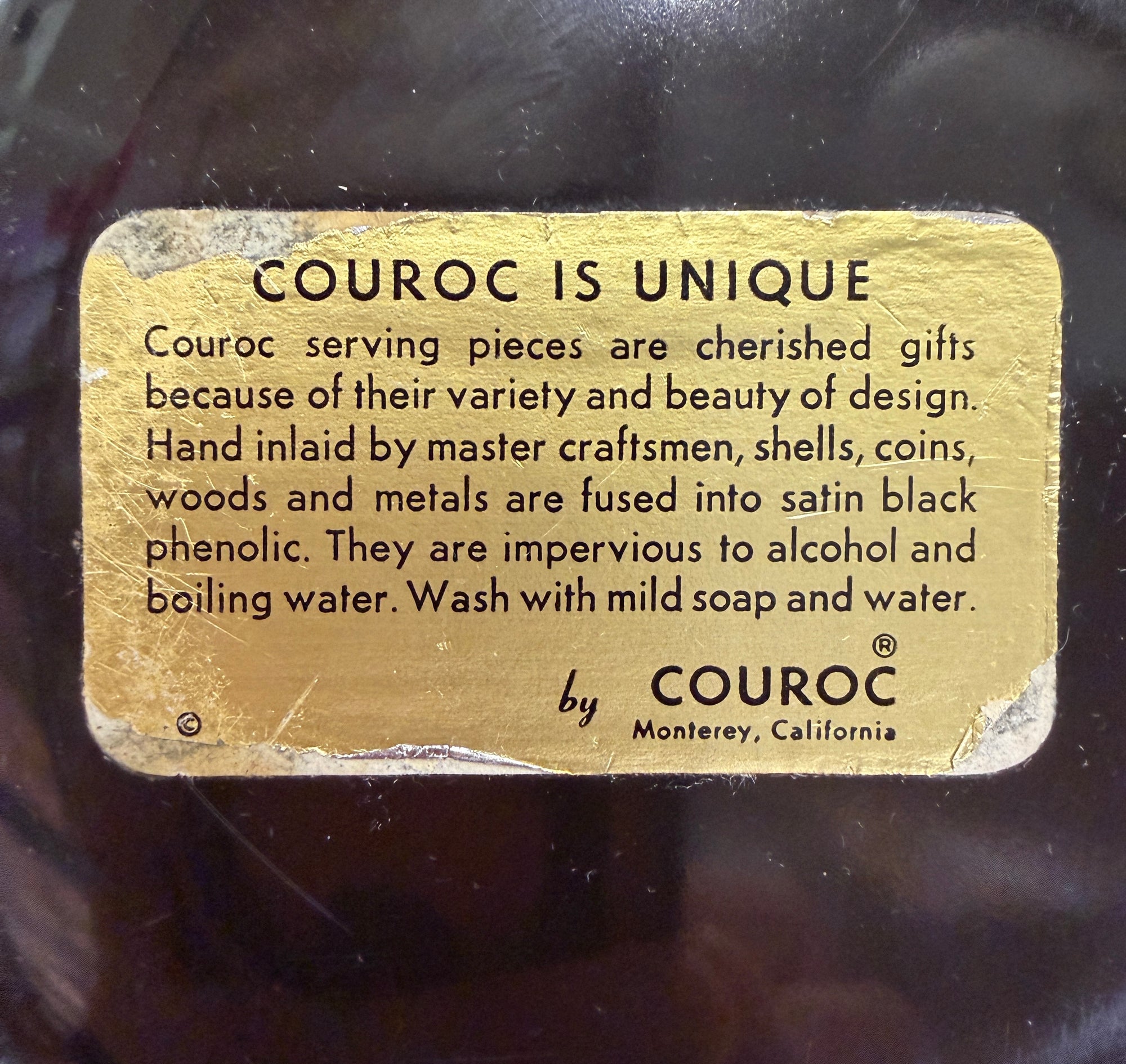 Mid Century Couroc Roadrunner Catch-all