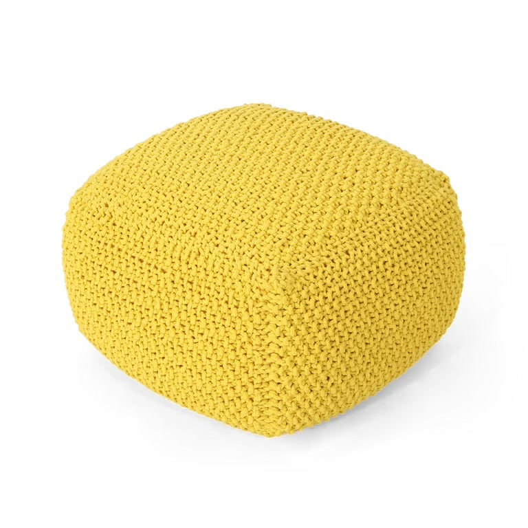 Kitted Wool Pouf