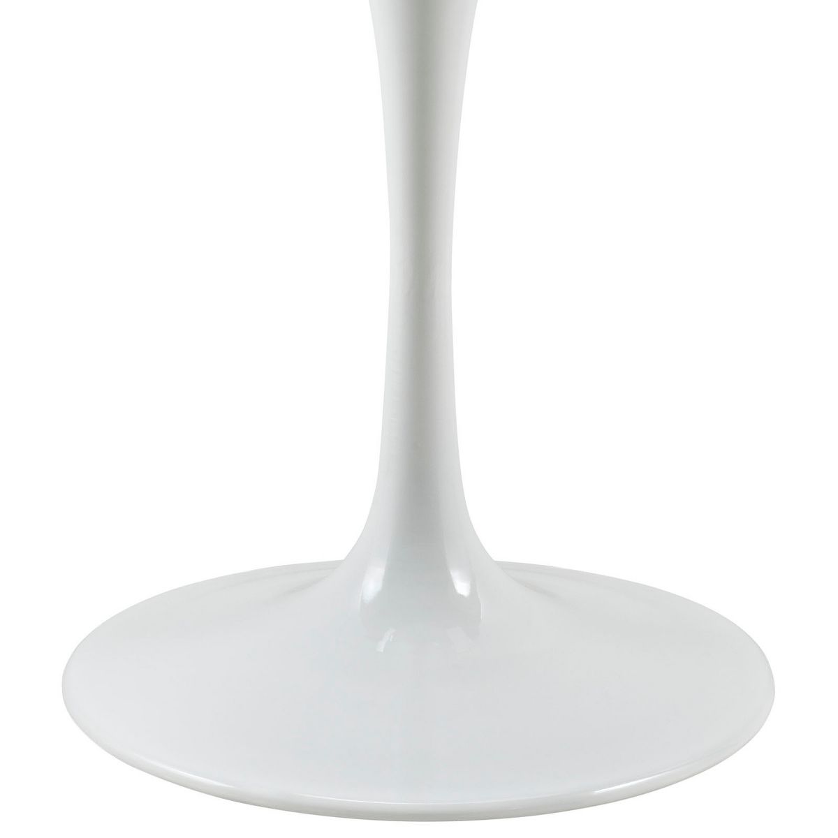 36" Tulip Dining Table with Faux Marble Top and White Base