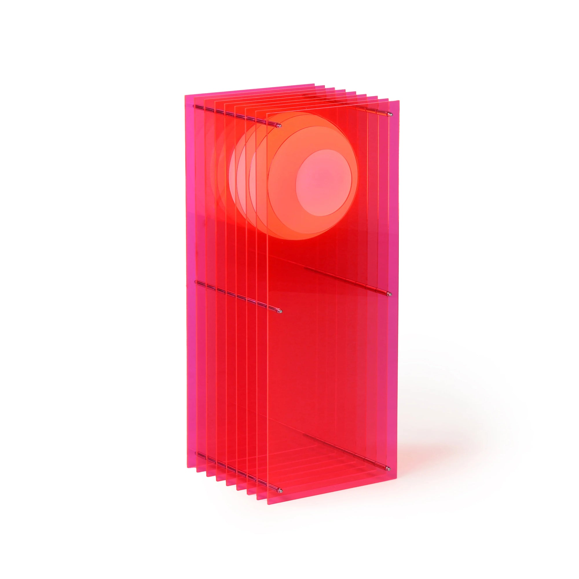 Lớp Big Rectangle in Electric Pink Acrylic