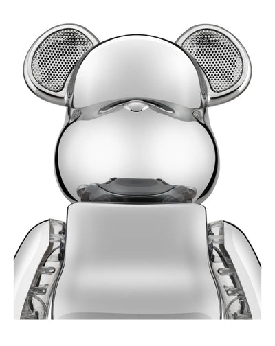 Bearbrick AUDIO Chrome Silver Portable Bluetooth Speaker 400%