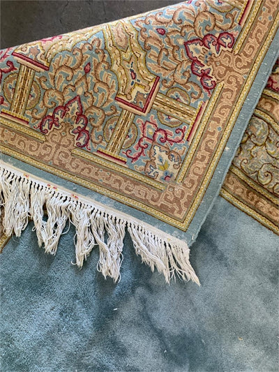 Vintage Light Blue Persian 11'8" x 7'4" Area Rug