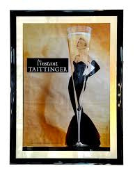 French L'INSTANT Taittinger Champagne Poster