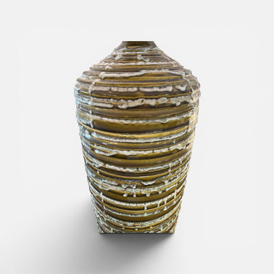 Drip Lava Glaze  Ceramic Pair of Lamps