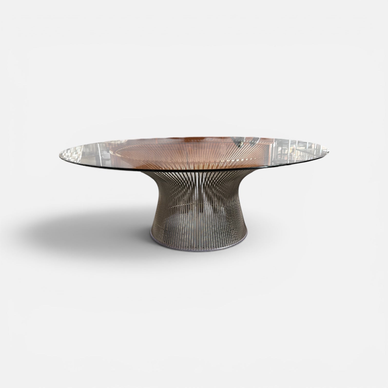 DWR Warren Platner Polished Nickel XL (42") Coffee Table, 15"Hx42"Dx42"W
