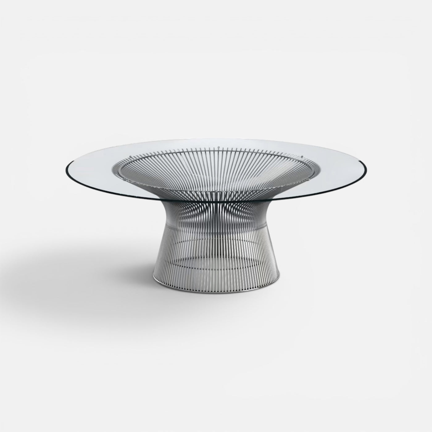 DWR Warren Platner Polished Nickel XL (42") Coffee Table, 15"Hx42"Dx42"W