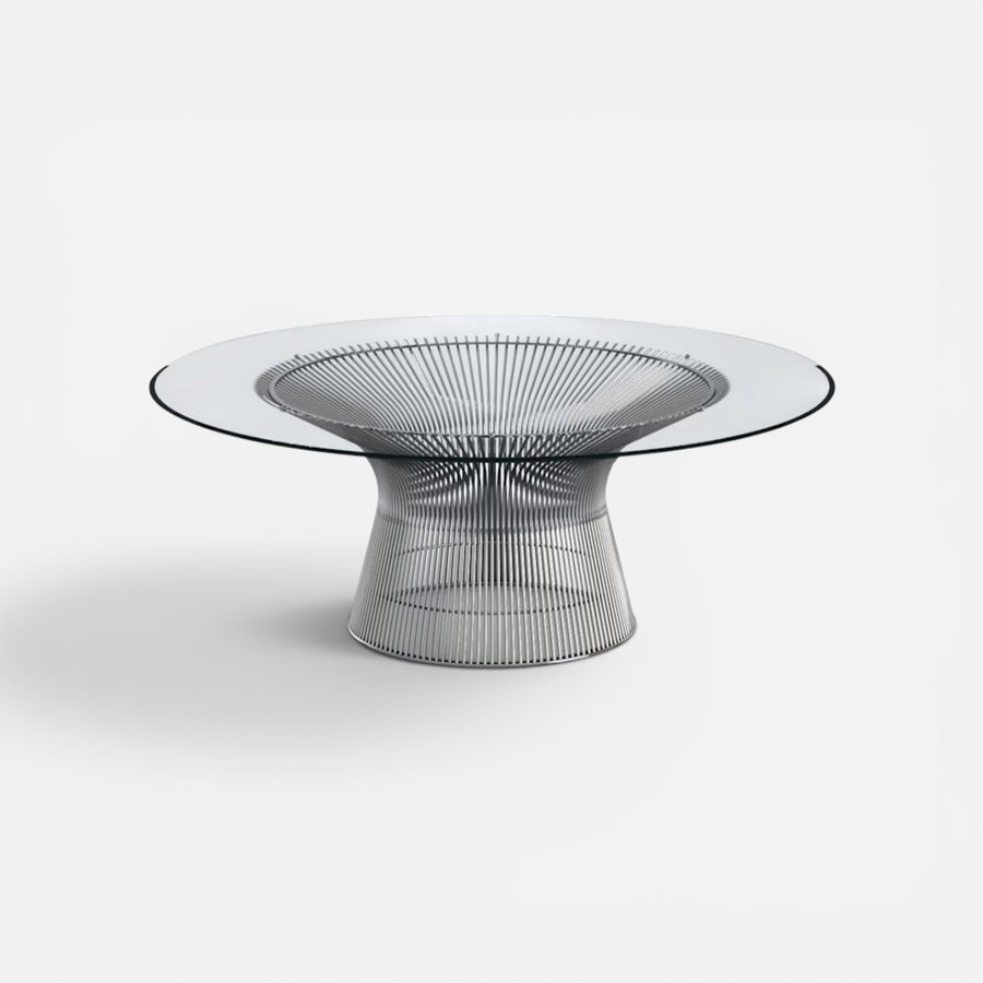 DWR Warren Platner Polished Nickel XL (42") Coffee Table, 15"Hx42"Dx42"W