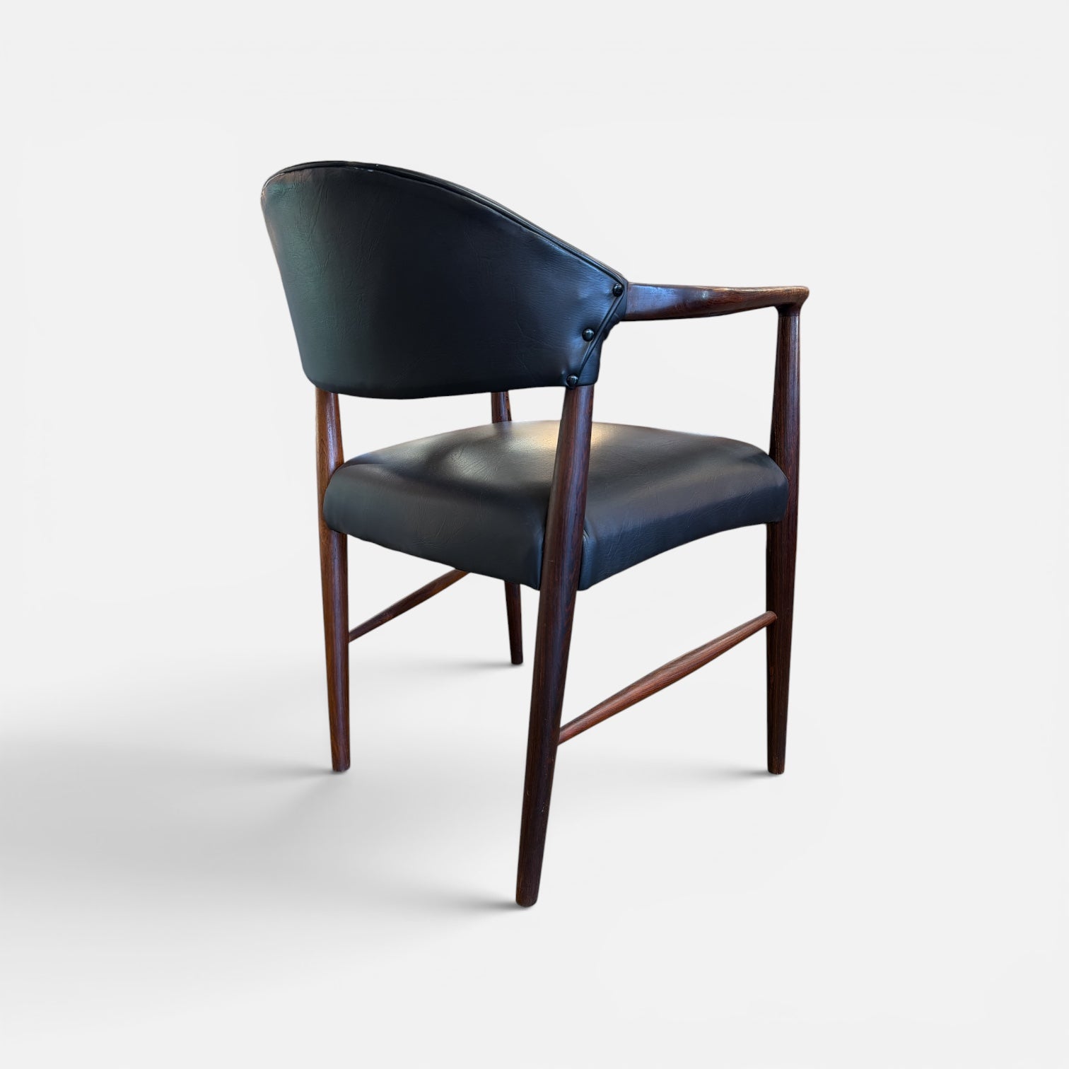 Danish Modern Rosewood Arm Chair by Kurt Olsen Slagelse Movelvaerk 1960