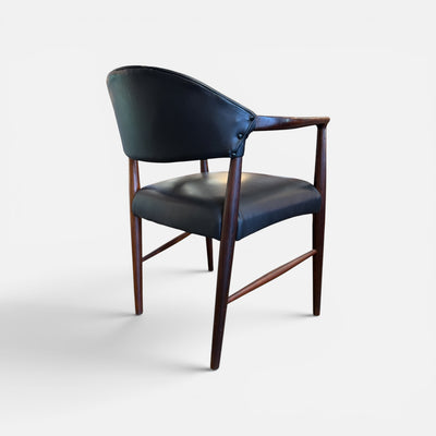 Danish Modern Rosewood Arm Chair by Kurt Olsen Slagelse Movelvaerk 1960