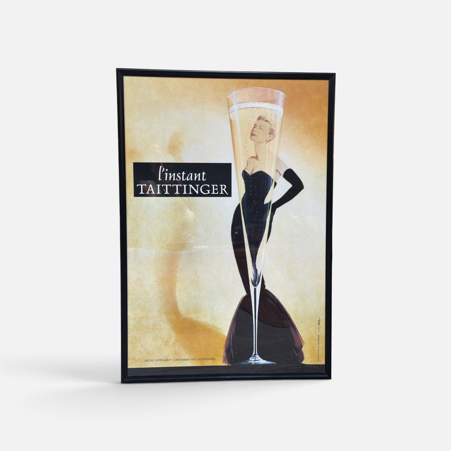 French L'INSTANT Taittinger Champagne Poster