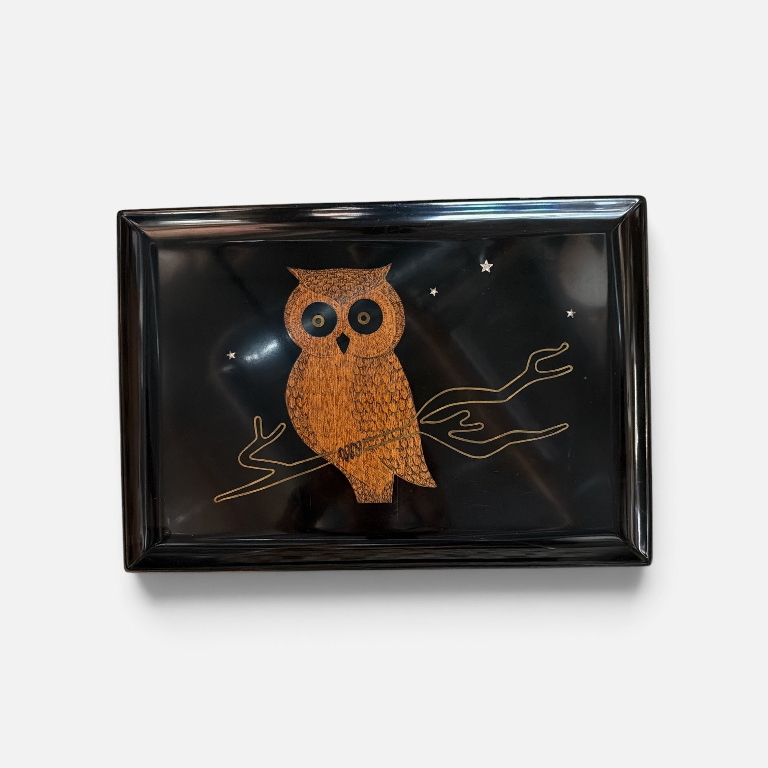 Mid Century Couroc OWL Tray