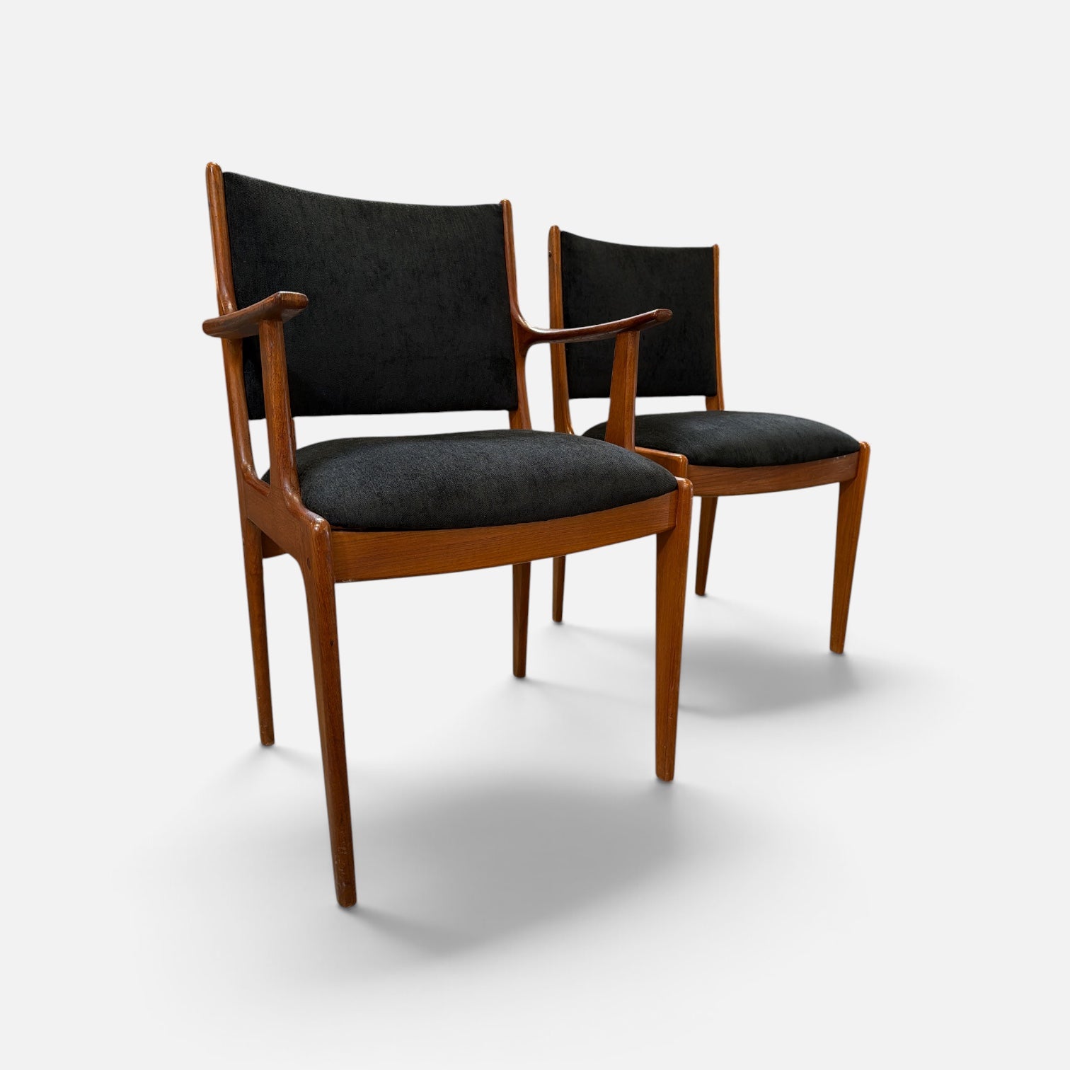 Expanding Teak Dining Table with 4 Chairs (Set of 5)