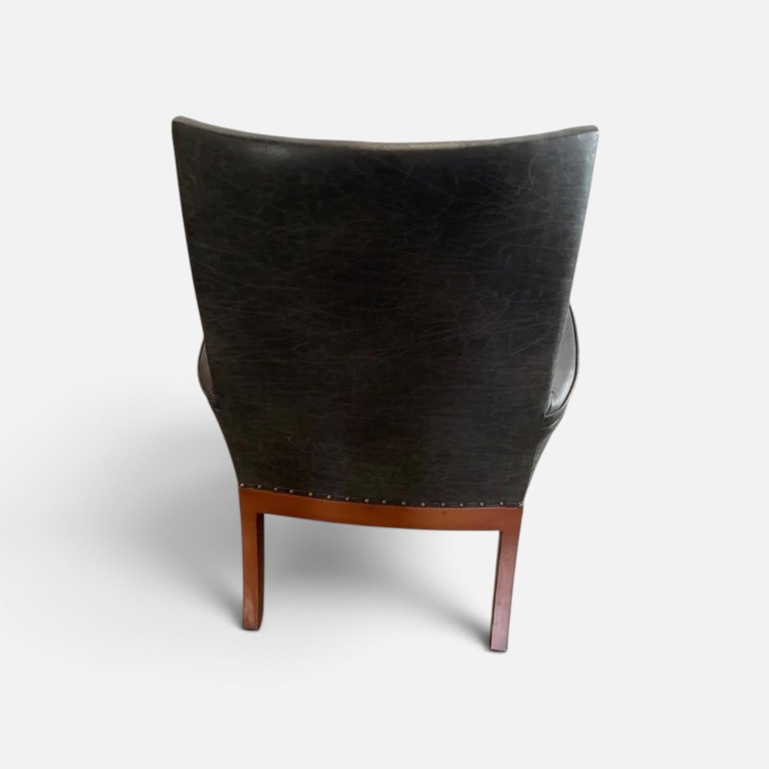 Danish Modern "Spidse Arme" Leather Armchair
