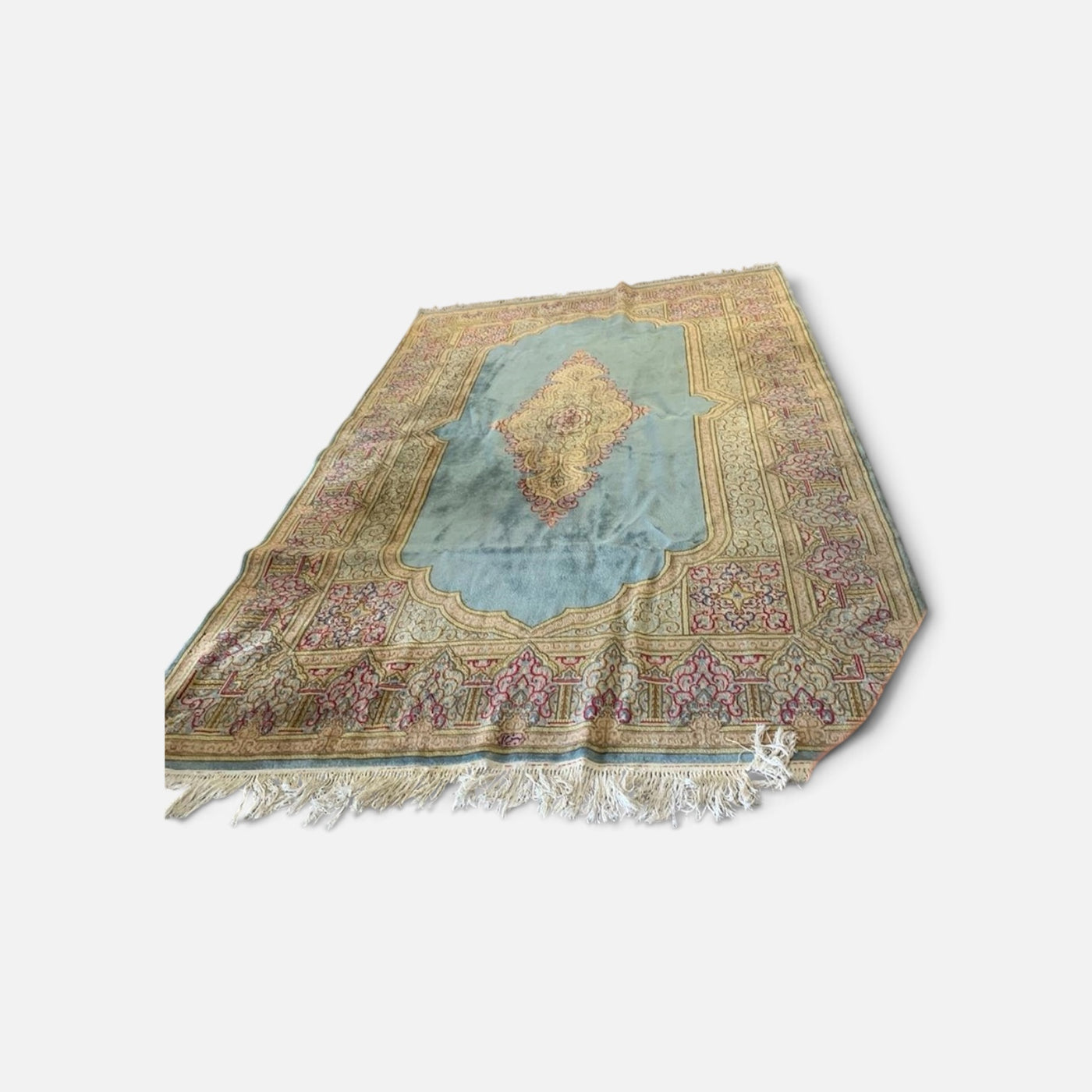 Vintage Light Blue Persian 11'8" x 7'4" Area Rug