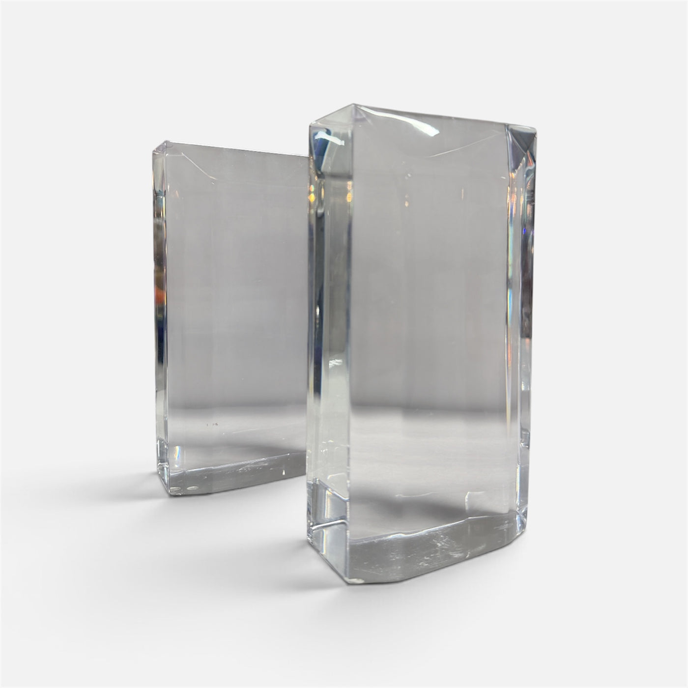 Herb Ritts Astrolite Pair of Post Modern Lucite Book Ends