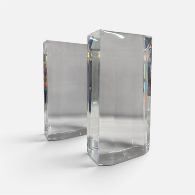 Herb Ritts Astrolite Pair of Post Modern Lucite Book Ends