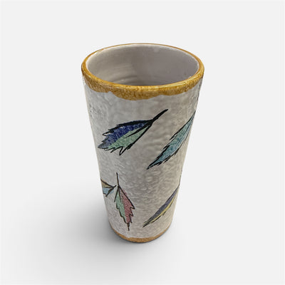 Italian Mid Century Ceramic Vase - Feathers