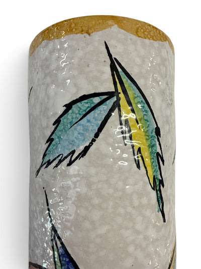 Italian Mid Century Ceramic Vase - Feathers