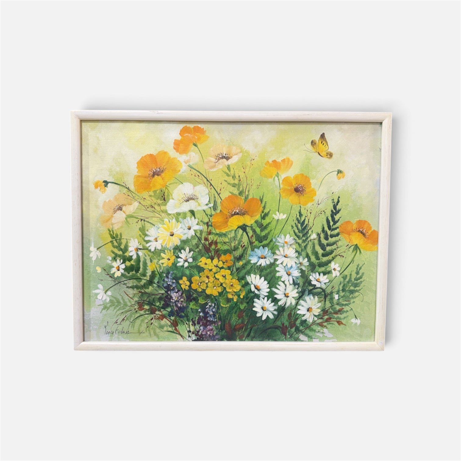 Original Floral Oil Painting On Canvas By Yoko Folan