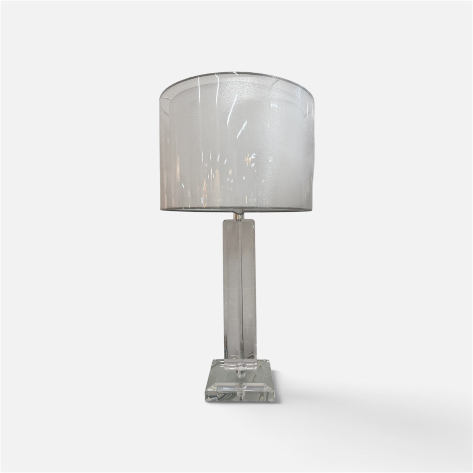 Herb Ritts Post Modern Astrolite Lucite Pair of Table Lamps (Set of 2)
