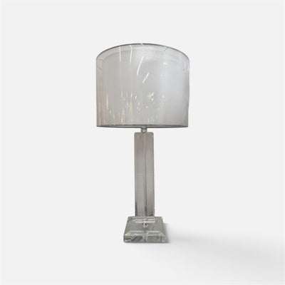 Herb Ritts Post Modern Astrolite Lucite Pair of Table Lamps (Set of 2)