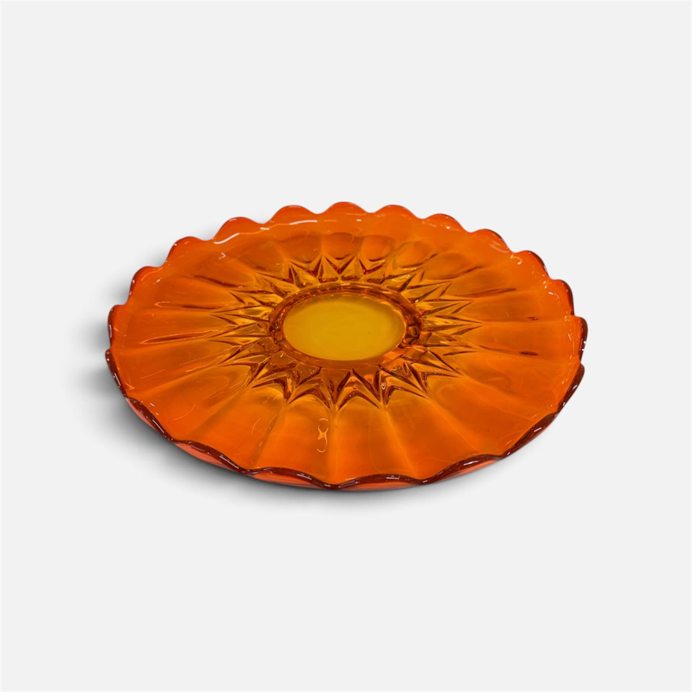 Mid Century Orange Serving Plate
