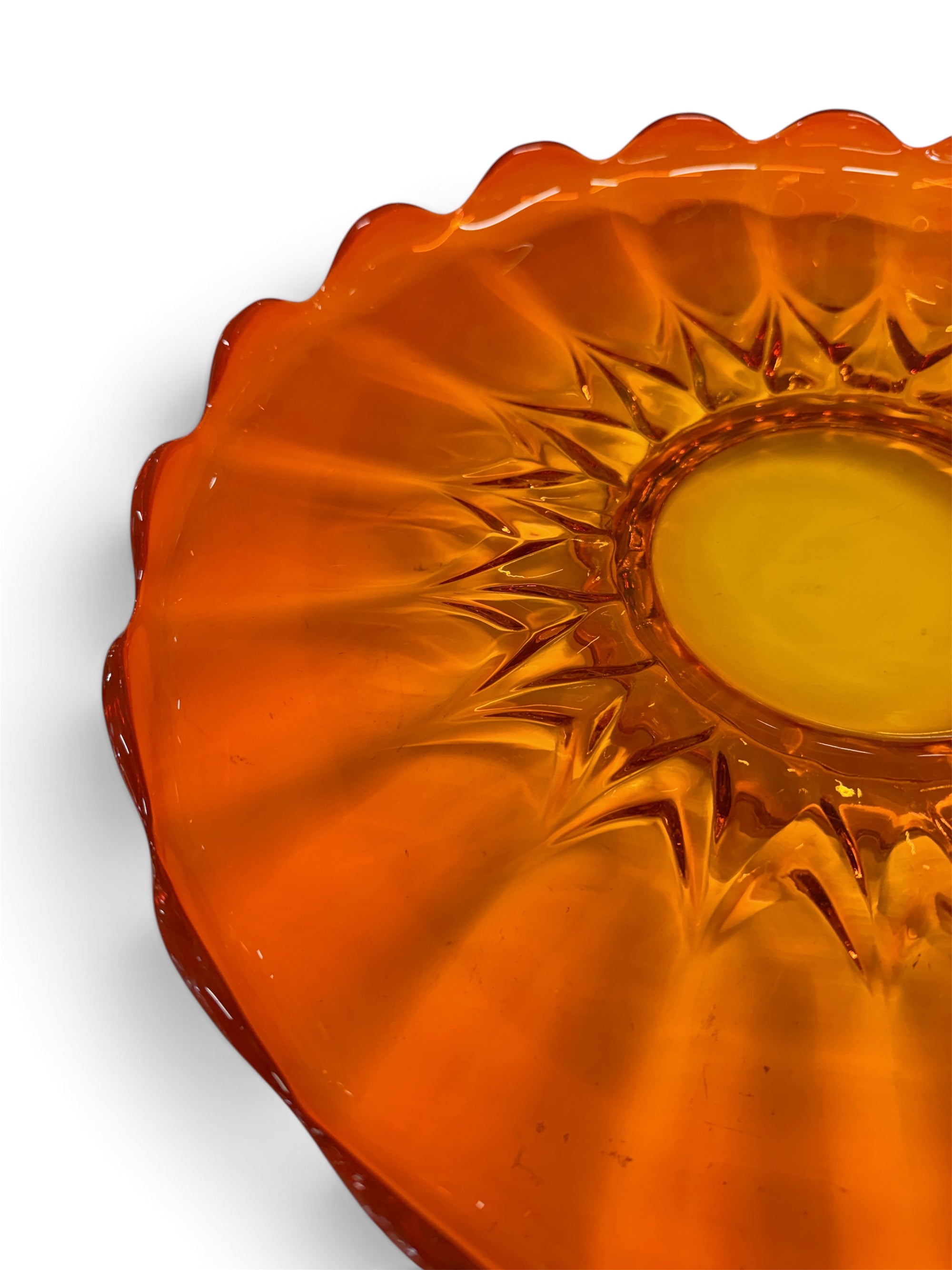 Mid Century Orange Serving Plate