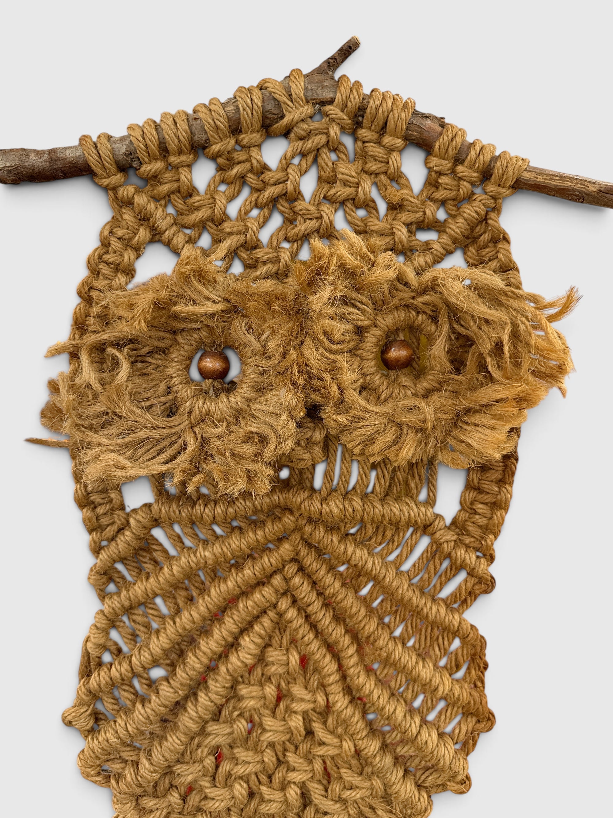 Mid Century Macrame Owl Large