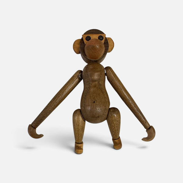 Danish Modern Teak Articulated Monkey Small