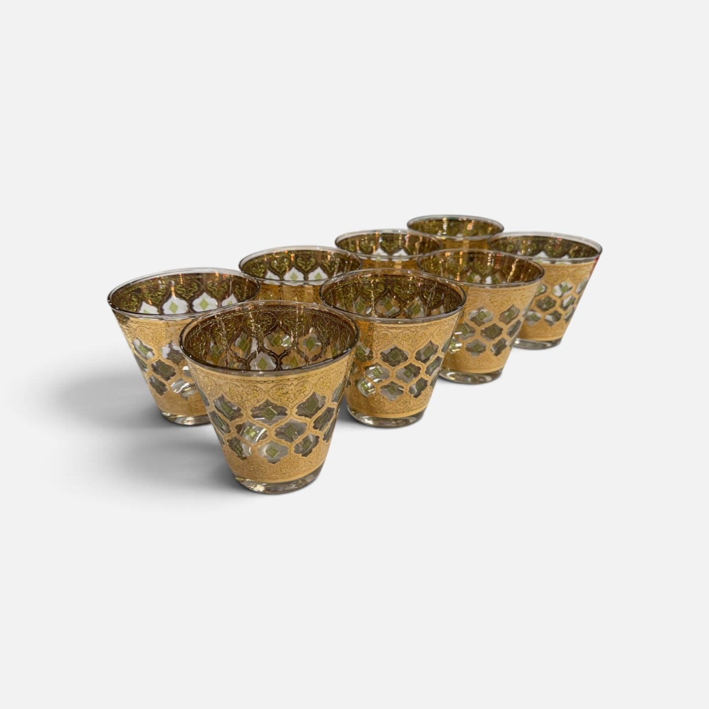 Culver Valencia Rare Old Fashioned Glasses (Set of 8)
