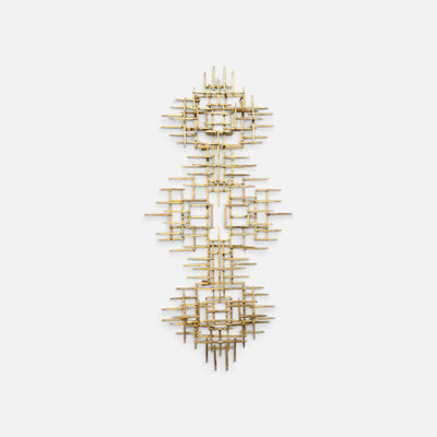 Gilt Gold Mid Century Modern Brutalist Nail Sculpture