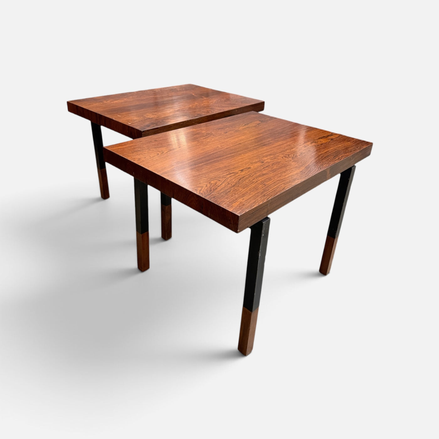 Johannes Aasbjerg Pair of Danish Modern Rosewood End Tables (Set of 2)