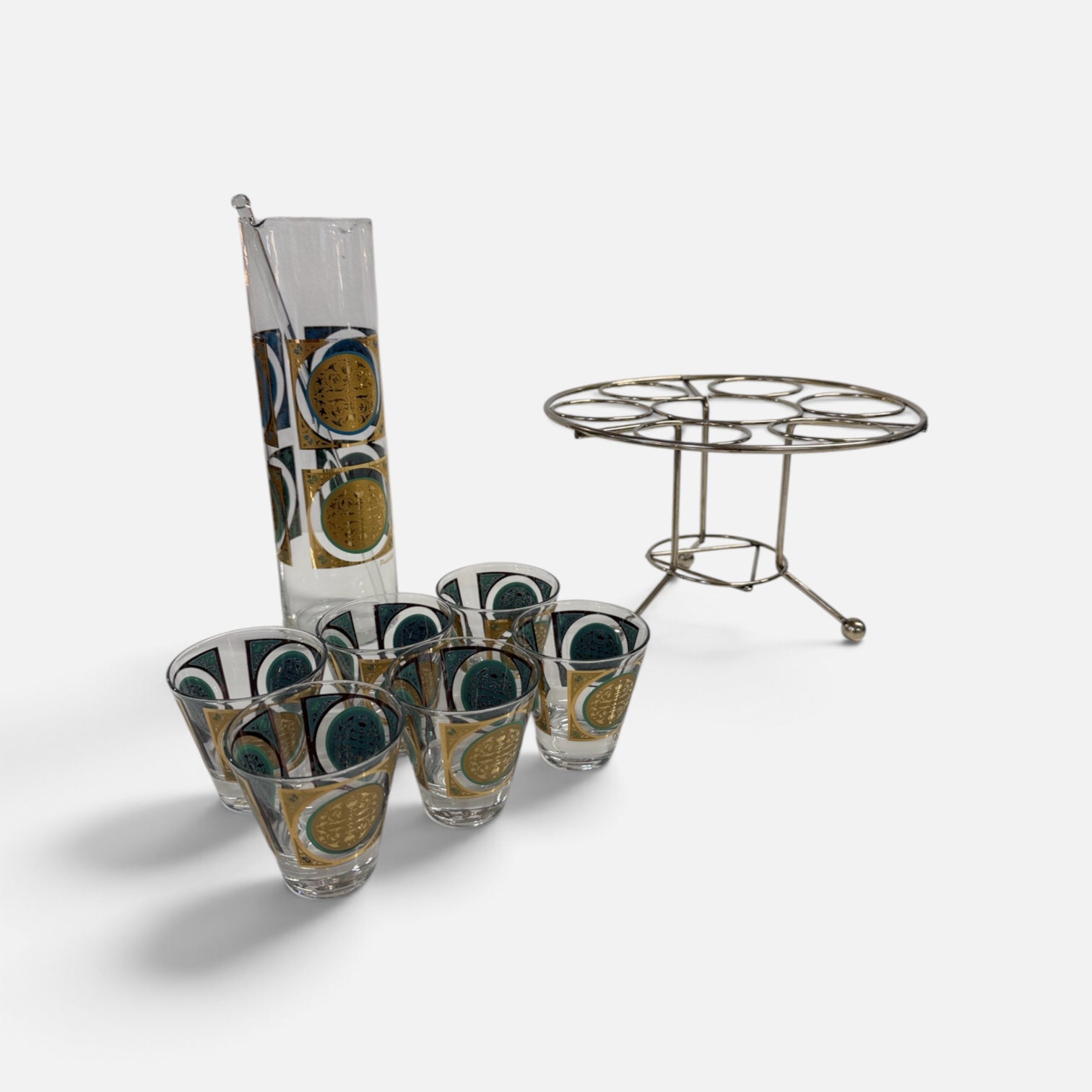 Pasinski Gold Medallion Cocktail Set