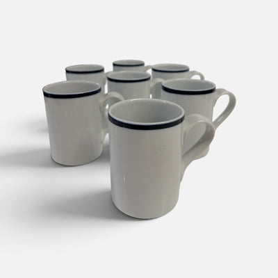 Set of 7 Dansk Bistro Hot Beverage Mugs