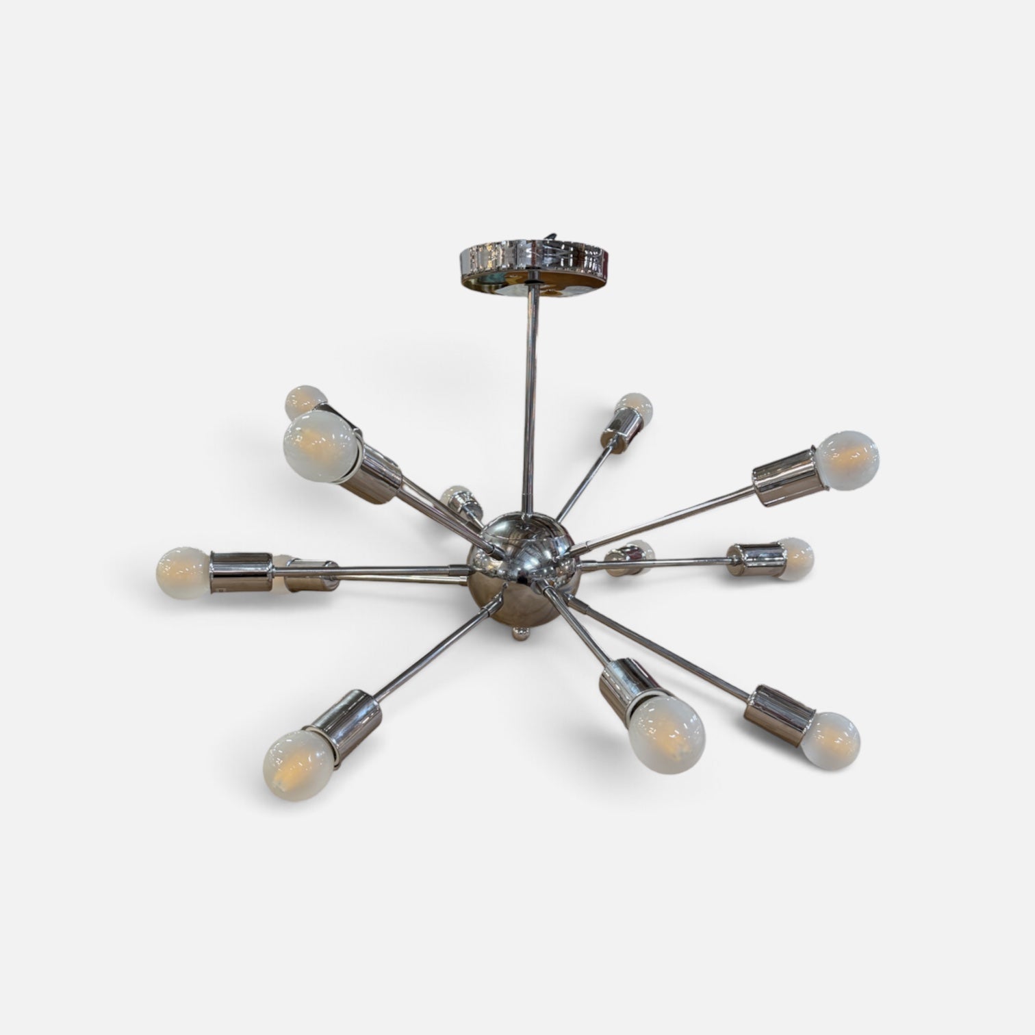 Chrome Sputnik Ceiling Hugger Entry Fixture