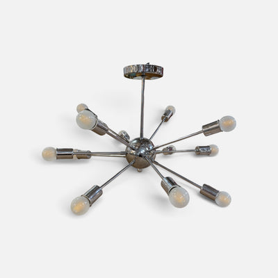 Chrome Sputnik Ceiling Hugger Entry Fixture