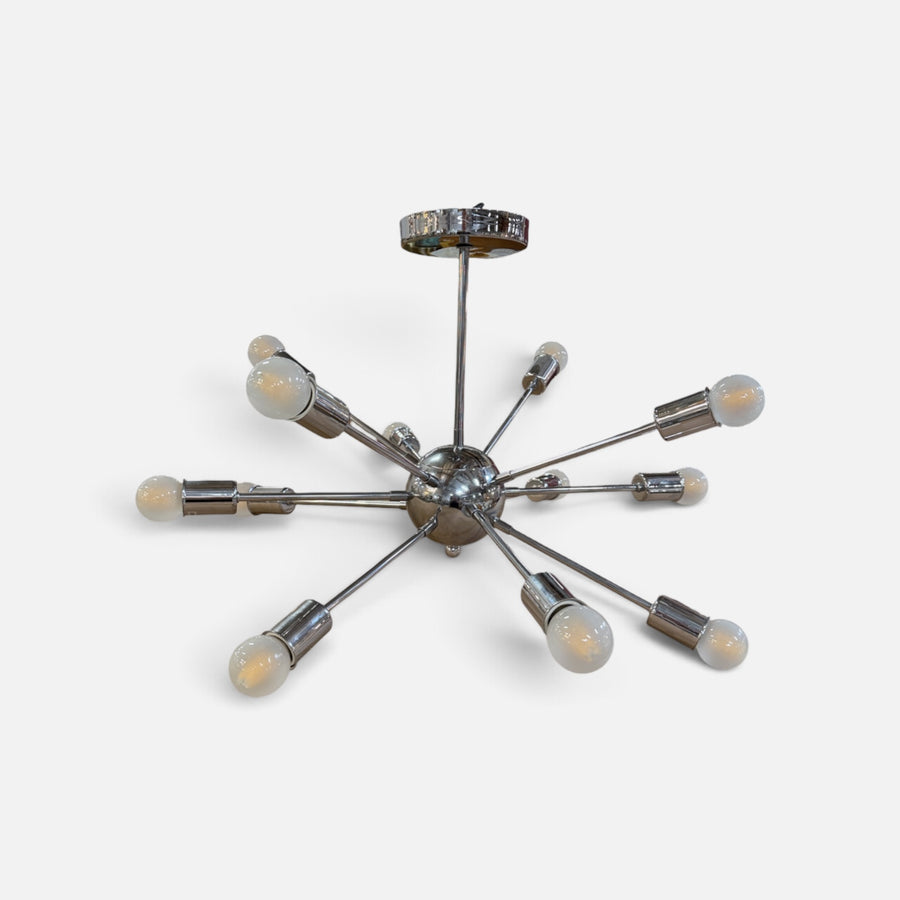 Chrome Sputnik Ceiling Hugger Entry Fixture