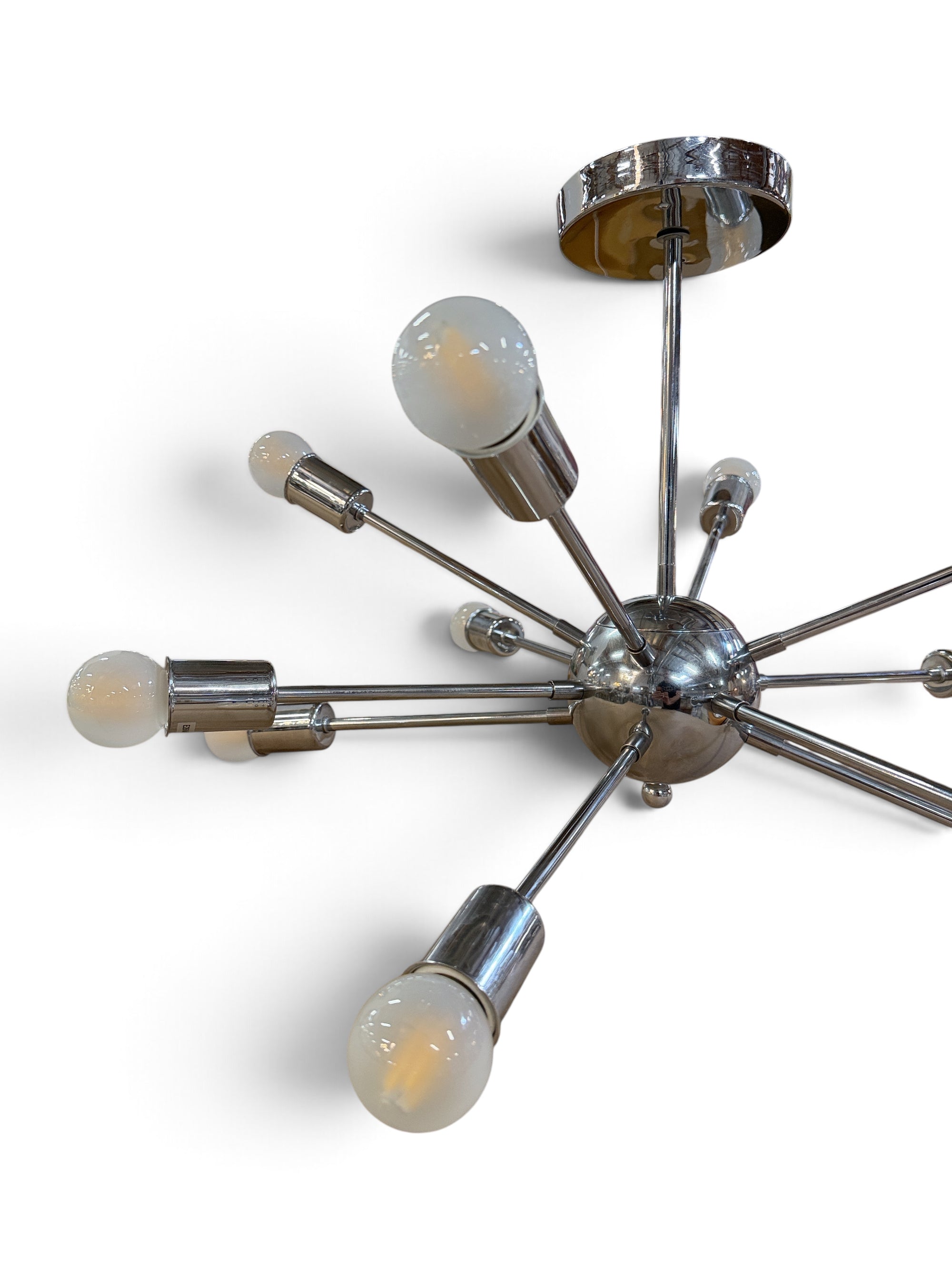 Chrome Sputnik Ceiling Hugger Entry Fixture