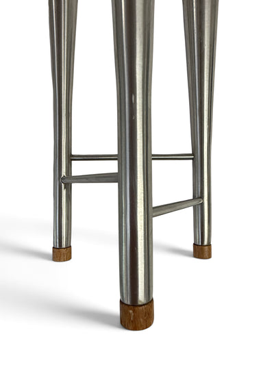 Pair Brushed Stainless Candle - 2 Piece