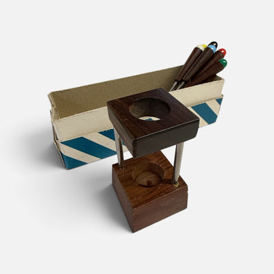 Hankyu Mid Century Cocktail Forks and Stand