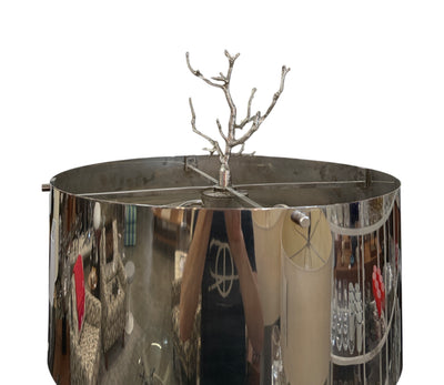 Global Views Pair of Polished Nickel Twig Lamps (Set of 2)