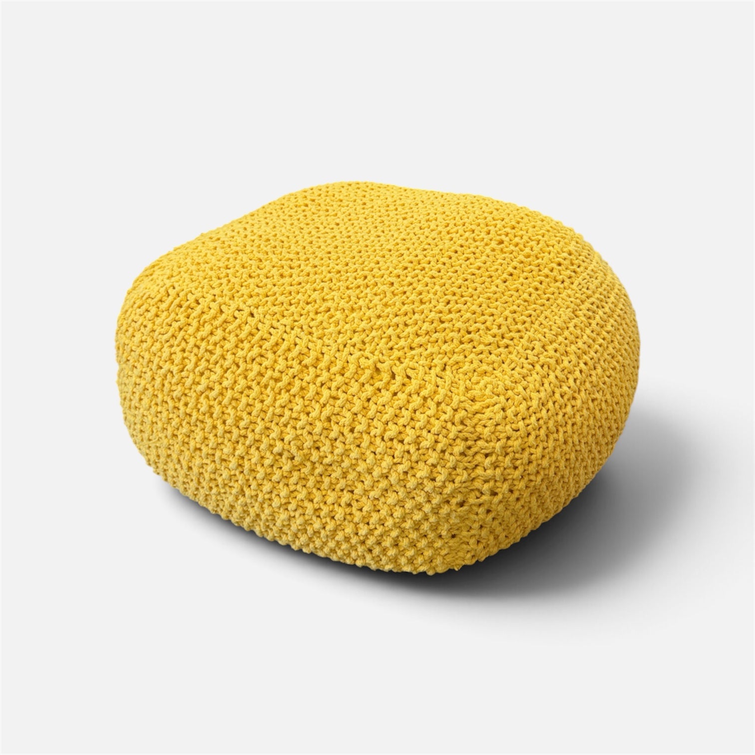 Kitted Wool Pouf