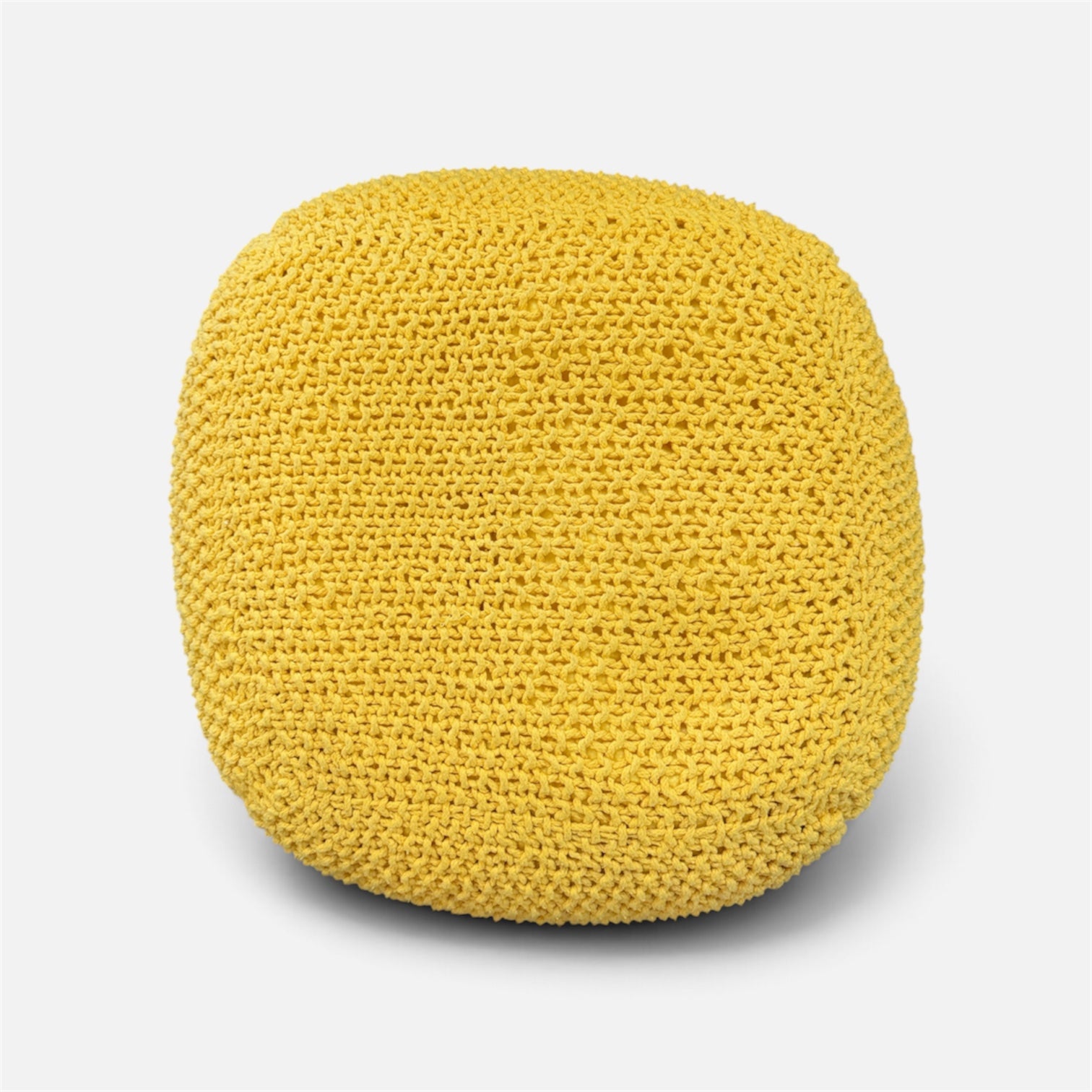 Kitted Wool Pouf