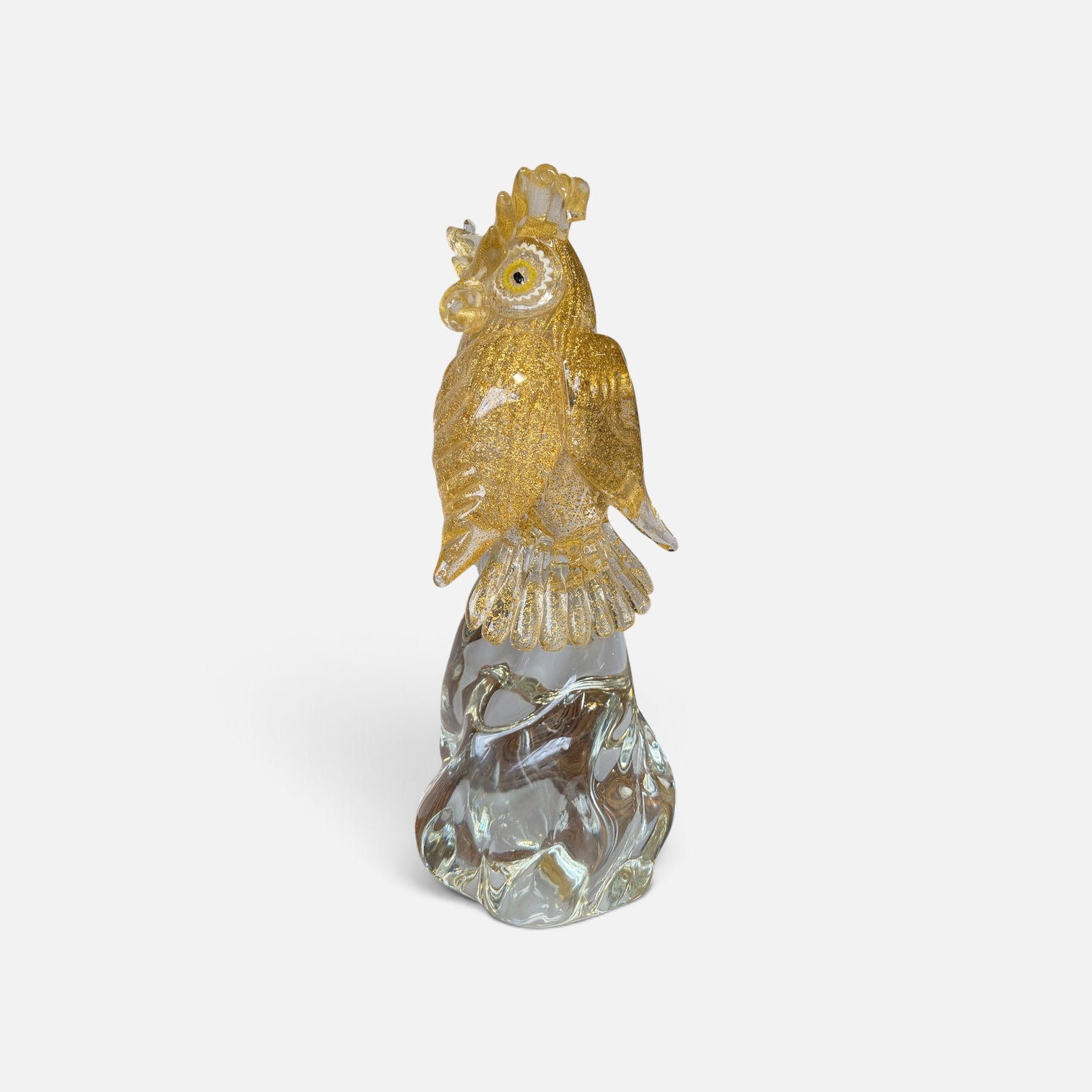 Murano Zanetti (signed) Italian Crystal Owl Sculpture