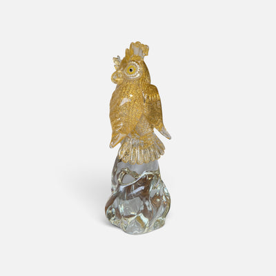 Murano Zanetti (signed) Italian Crystal Owl Sculpture