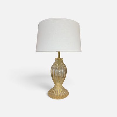 Baker Murano Glass Table Lamp - 29.5"Hx18.25"Dx18.25"W
