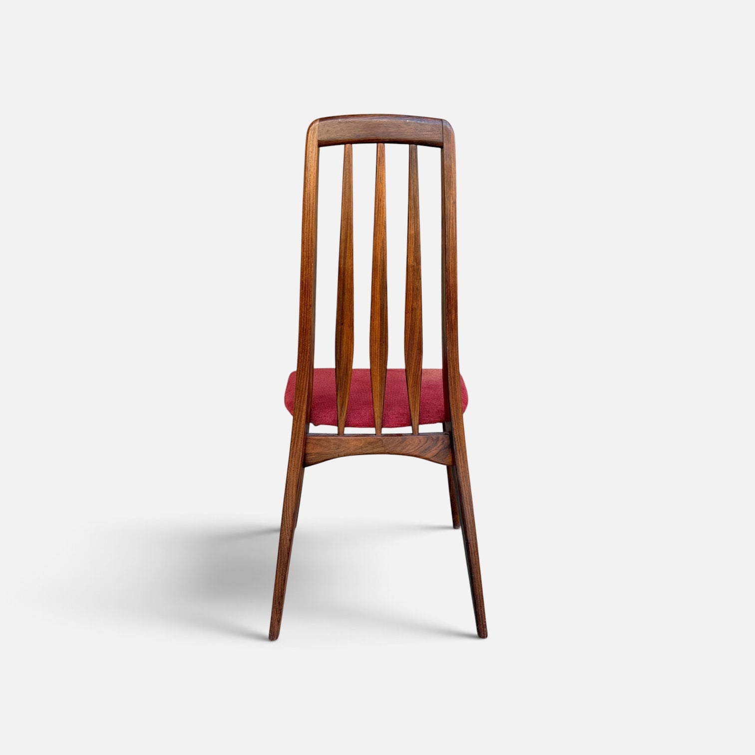 Vintage Danish Set of 8 Rosewood Eva Dining Chairs by Niels Koefoed