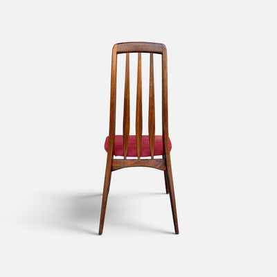 Vintage Danish Set of 8 Rosewood Eva Dining Chairs by Niels Koefoed